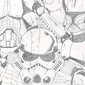 Vader’s Fist – The 501st Legion – Pencil Drawing