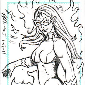 Sketch Card – Firestar