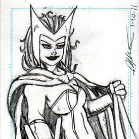 Sketch Card – Scarlet Witch