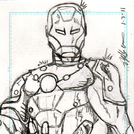 Sketch Card – Iron Man Bleeding Edge Armor