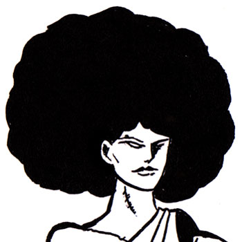 Inktober 2014, Day 2 – Afro Lady