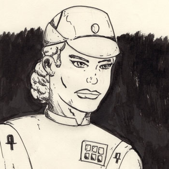 Exploring the Dark Side: Inktober Quick Sketch of Rae Sloane
