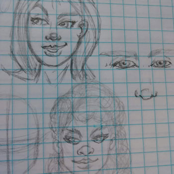 Improving My Art Skills: From Button Noses to Alien Villainesses