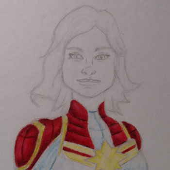 Artistic Challenge: Captain Marvel in Color
