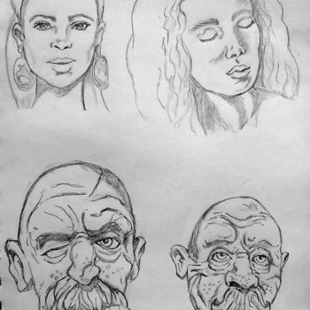 Drawing Different Types of Faces with the 100 Heads Challenge