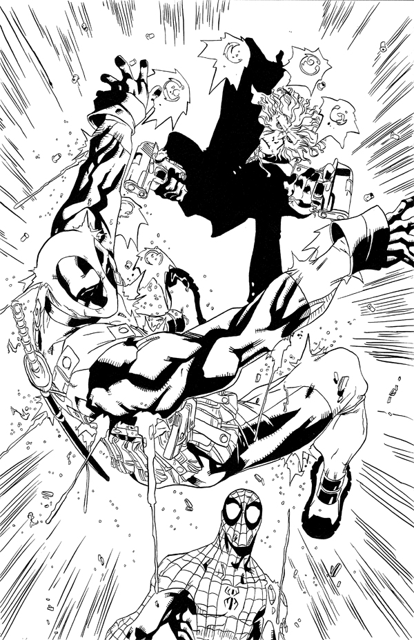 Comic-Page-Inks-Deadpool-vs-Hitman-Monkey