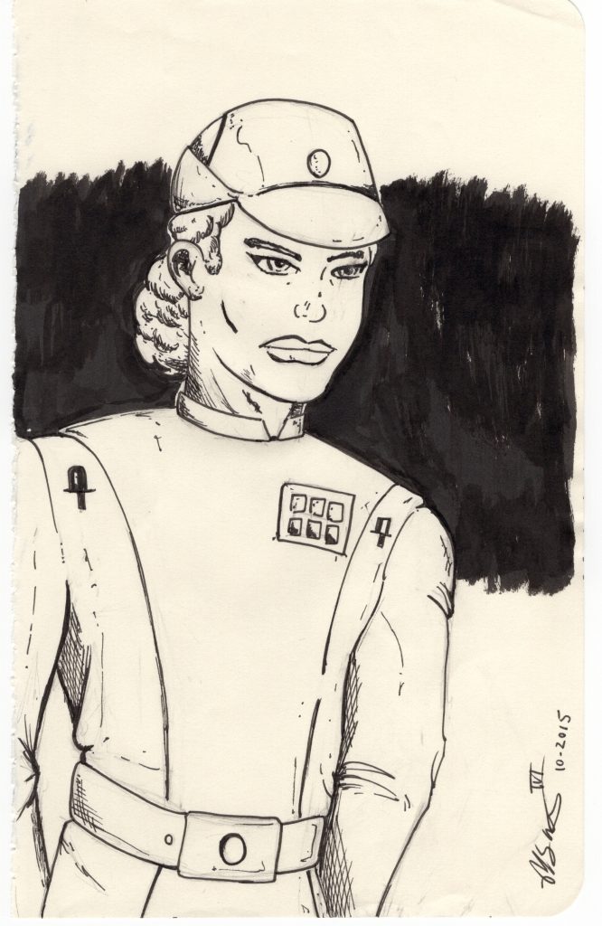 Rae Sloane Ink Drawing by Ralph Contreras
