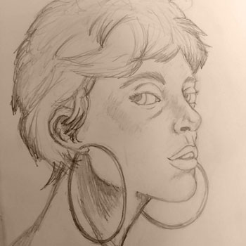 Going Big: Exploring Larger Faces in My Sketchbook