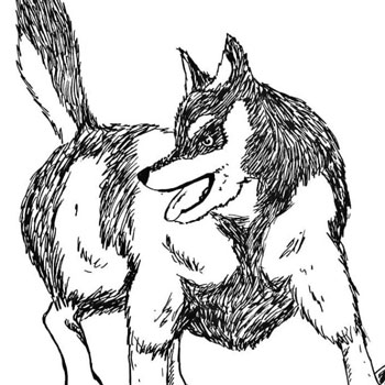 Inking the Spirit: Exploring the Energetic Husky in Ink