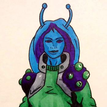 Sci-Fi Vibes: Illustrating an Epic Female Alien