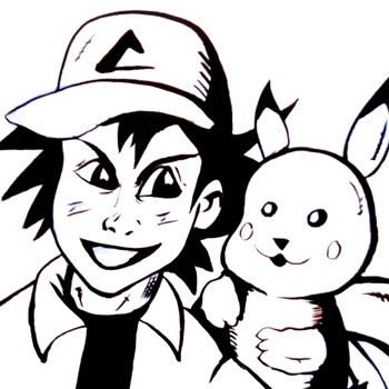 Inktober Fun: Ash and Pikachu in Quick Ink Sketch
