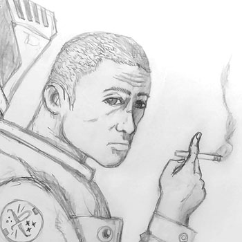 Sketching Solitude: The Melancholy of an Astronaut’s Smoke Break